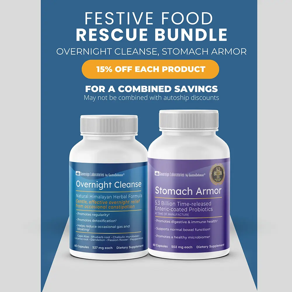 Festive Food Rescue Bundle :: Stomach Armor + Overnight Cleanse Questions & Answers